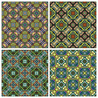 manevi semboller ile modern Hint Tekstil tasarım