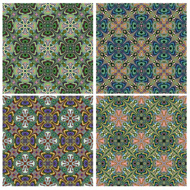 manevi semboller ile modern Hint Tekstil tasarım