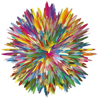 renk patlaması sembolü için yaratıcı bir zihin olarak