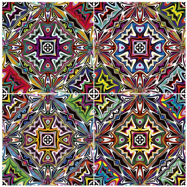 Set of seamless Native American vector patterns — Stock Vector