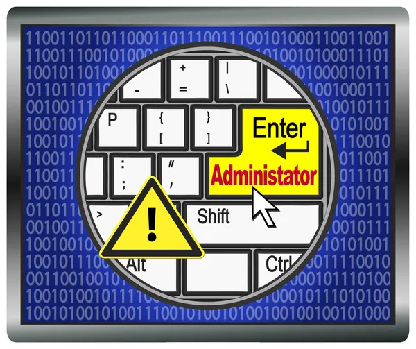 Beware of Administrator Rights — Stock Photo, Image