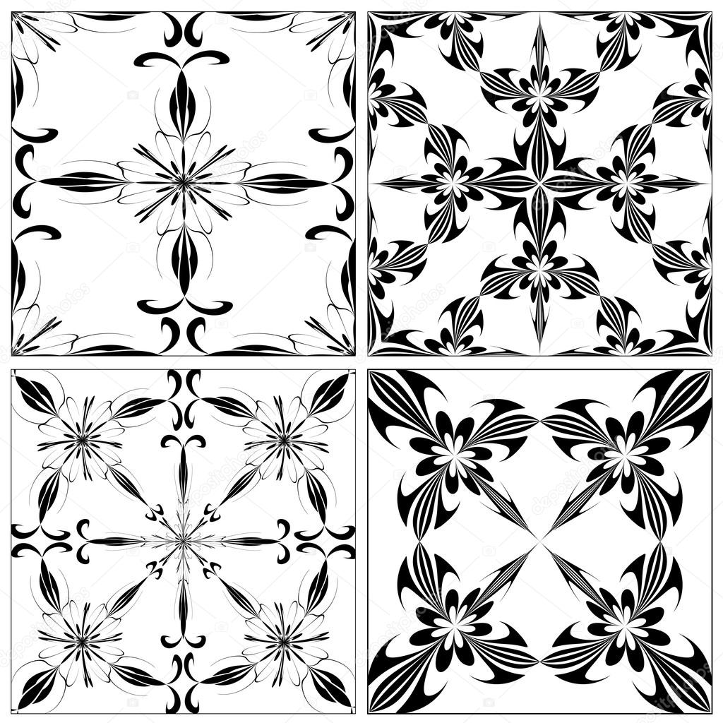 Set of Baroque tiles