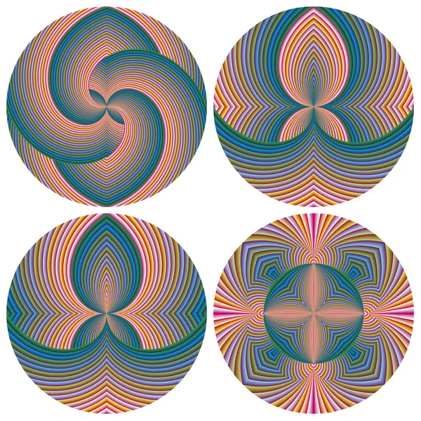 Conjunto de patrón contemporáneo Feng Shui — Archivo Imágenes Vectoriales