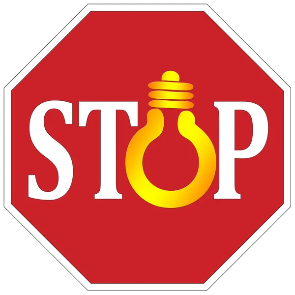 Pare de usar lâmpadas — Fotografia de Stock