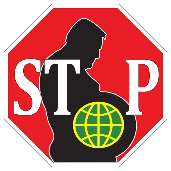Stoppa världen fetma — Stockfoto