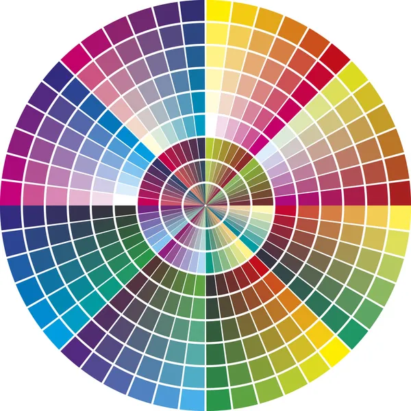 Tabla de colores vectorial redonda — Vector de stock