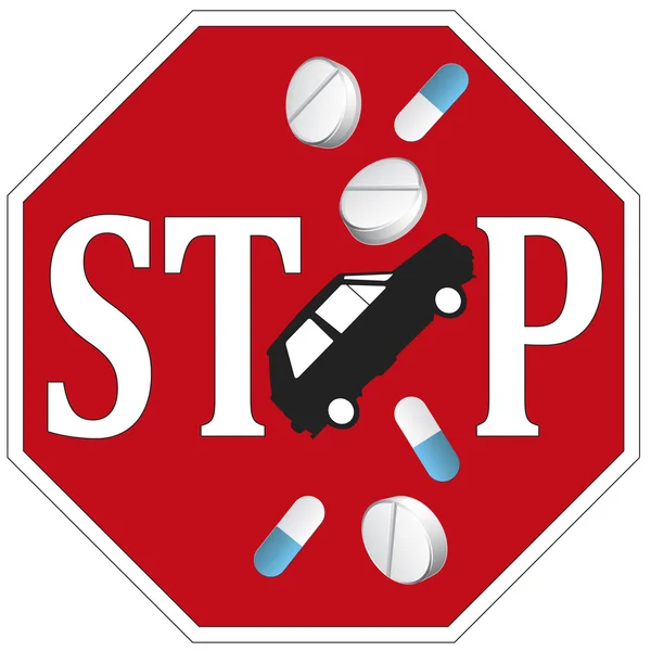 Stop Drive and Drugs — Stock Photo, Image