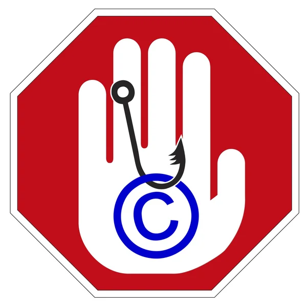 Stop Copyright Infringement Symbol — Stock Photo, Image