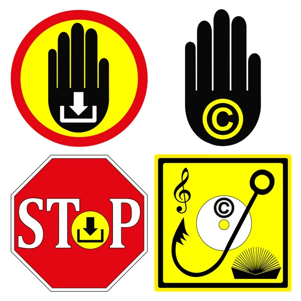 Stop Copyright Infringement — Stock Vector