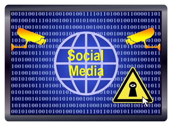Sociale media spion — Stockfoto