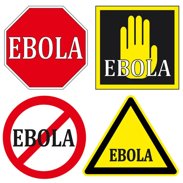 Stop EBOLA Signs — Stock Vector