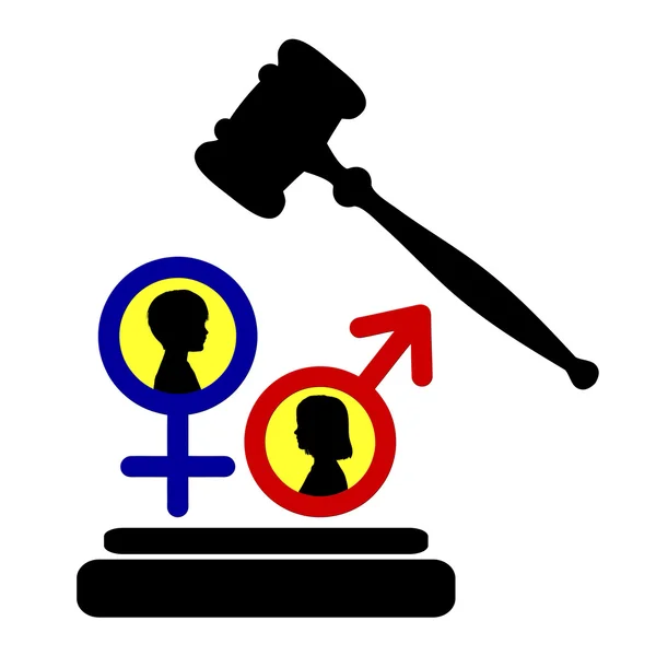 Rovná práva pro dívky a chlapce — Stock fotografie
