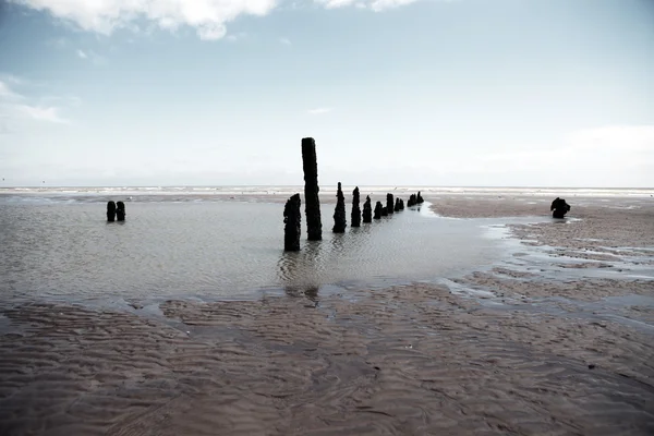 Praia tempo costa winchelsea inglaterra — Fotografia de Stock