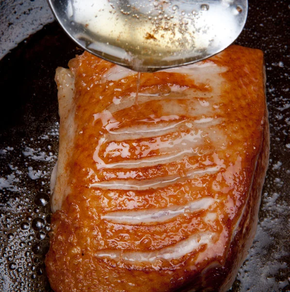 Duck cooking breast roast — Stock Photo, Image