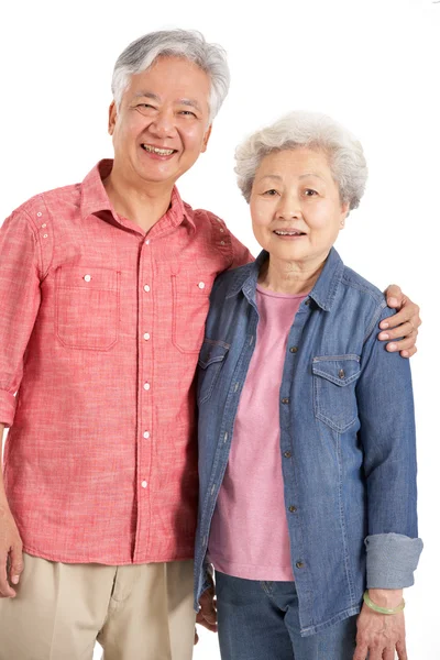 Studio Shot Of Chinese Senior Couple — Stock Photo, Image