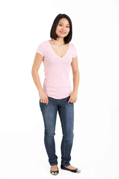 Full Length Studio Shot Of Chinese Woman — Stock Photo, Image