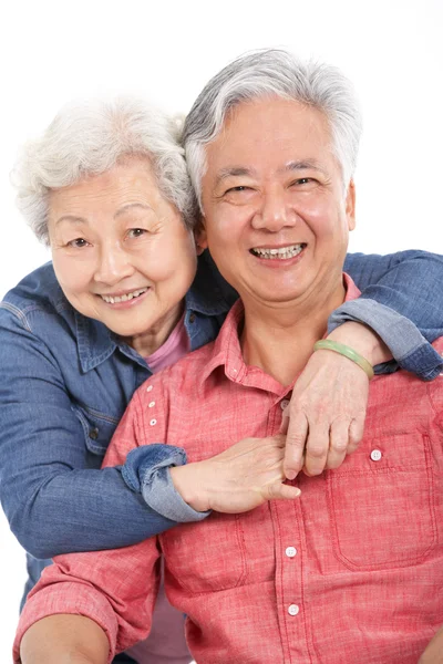 Studio Shot Of Chinese Senior Couple — Stock Photo, Image