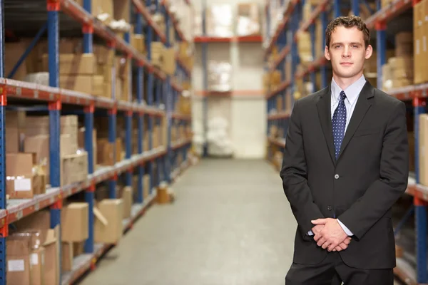 Portrait Of Manager In Warehouse — Stock Photo, Image