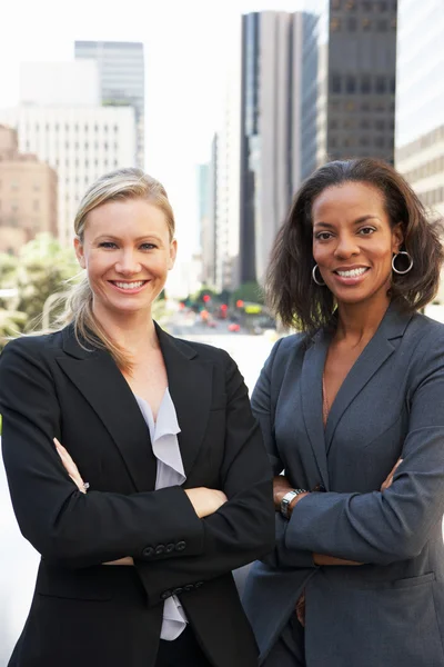 Portrait Of Two Businesswomen Outside Office — Stock Photo, Image