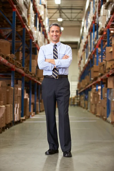 Portrait Of Manager In Warehouse — Stock Photo, Image