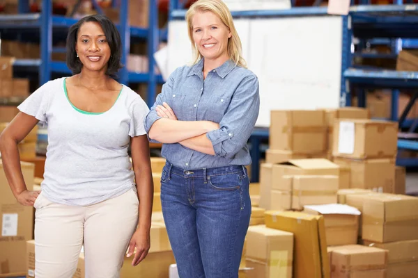 Portrait Of Workers In Distribution Warehouse — Stock Photo, Image