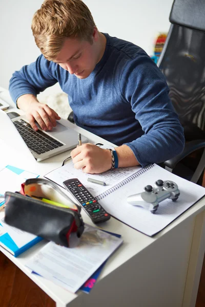Teenage Boy Studying — Stock Photo, Image