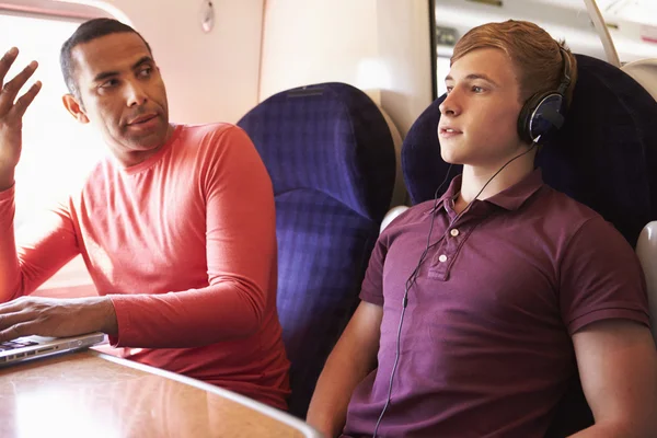 People traveling by train — Stock Photo, Image