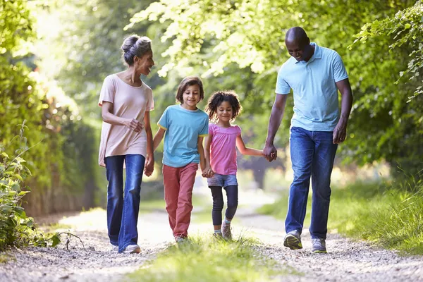 Grootouders met kleinkinderen — Stockfoto