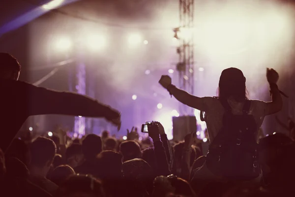 Publiken njuter musik konsert — Stockfoto