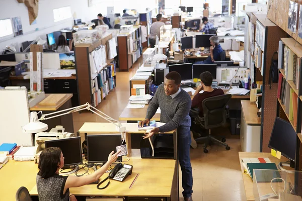 Interior Of Busy Architect's Office With Staff Working — Stock Photo, Image