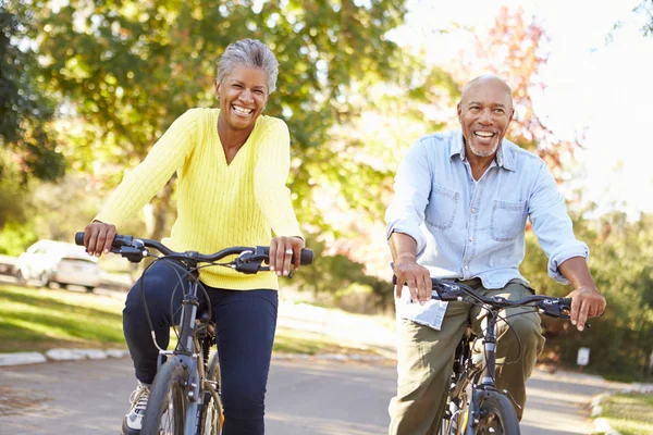 Senior Couple On Cycle Ride Stock Picture