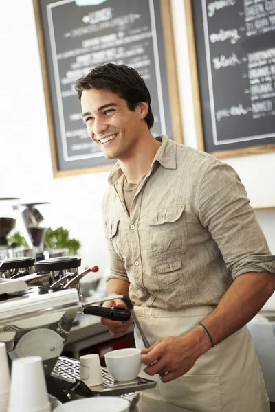 Proprietario maschile di Coffee Shop — Foto Stock