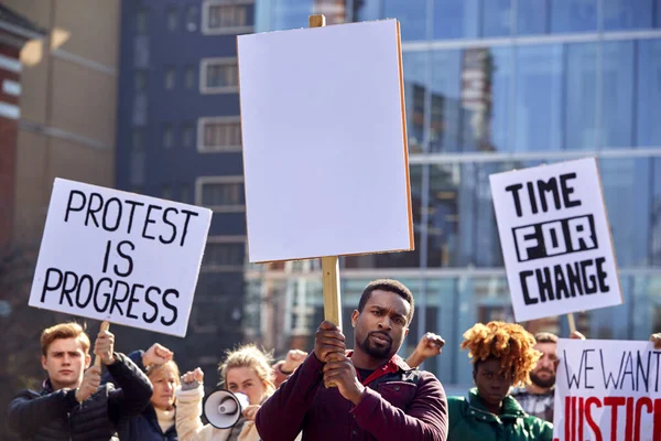 Protestors Placards Black Lives Matter Demonstration March Racism — Stock Photo, Image