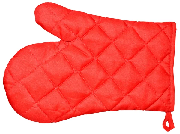 Sarung tangan merah dapur — Stok Foto