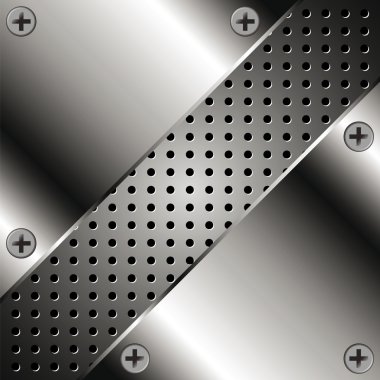 metal plakalar ve ızgara arka plan