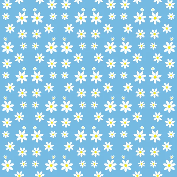 Seamless pattern with daisies — Stock Vector