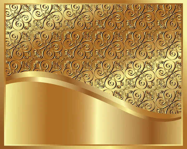 Metallic gold background — Stock Vector