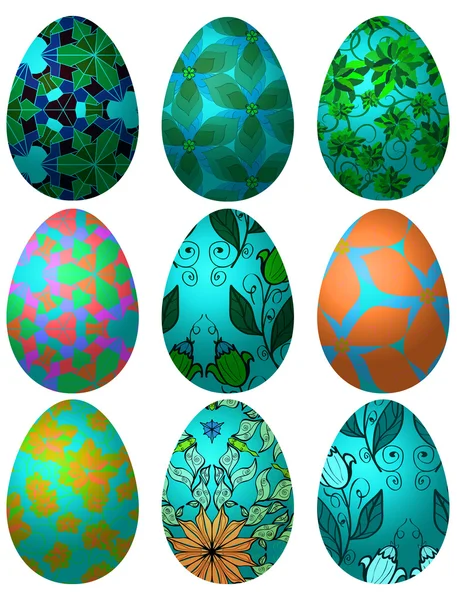 Набор пасхальных яиц — стоковый вектор