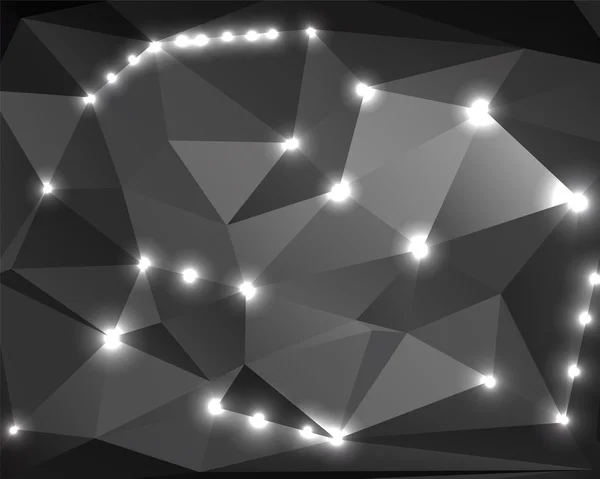 Polygone de fond monochrome abstrait 2 — Image vectorielle