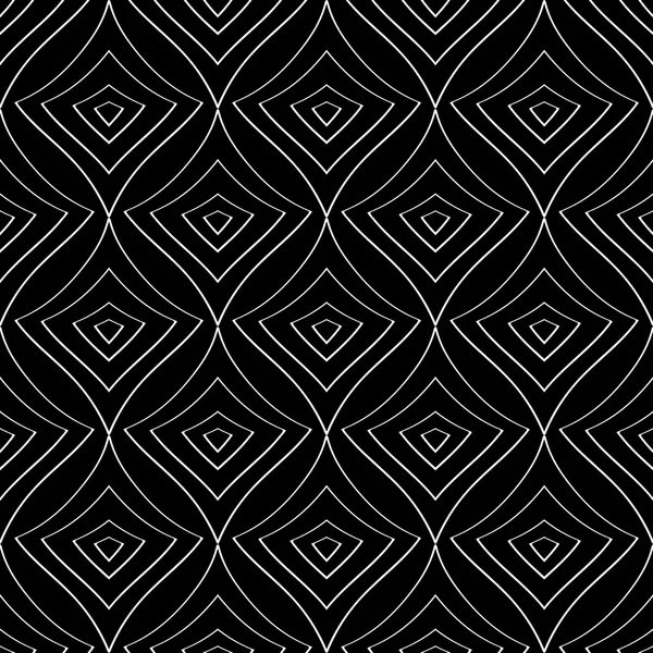 Naadloze zwart-wit patroon 15 — Stockvector