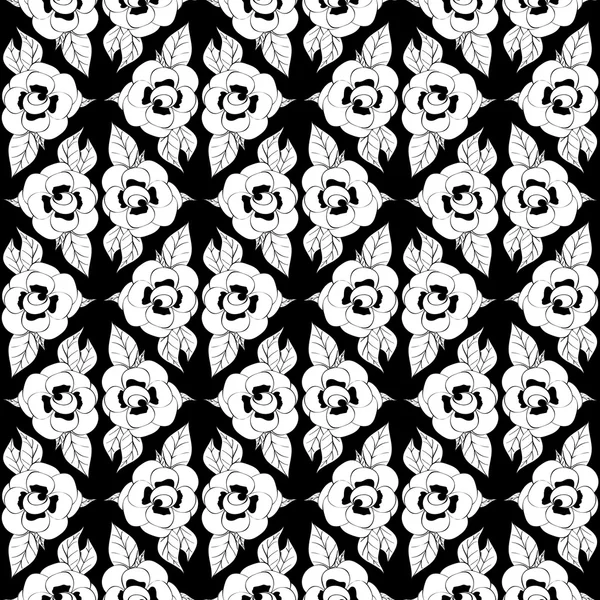 Modèle monochrome sans couture 6 — Image vectorielle