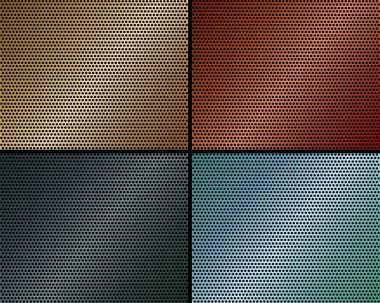 delikli metal metal arka planları bir dizi