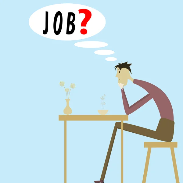 Un homme en quête d'emploi — Image vectorielle
