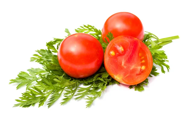 Ripe tomatoes on white background — Stock Photo, Image