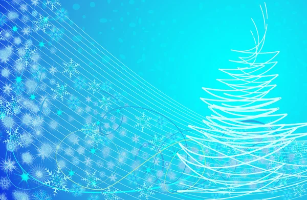 Navidad abstracto fondo azul — Vector de stock