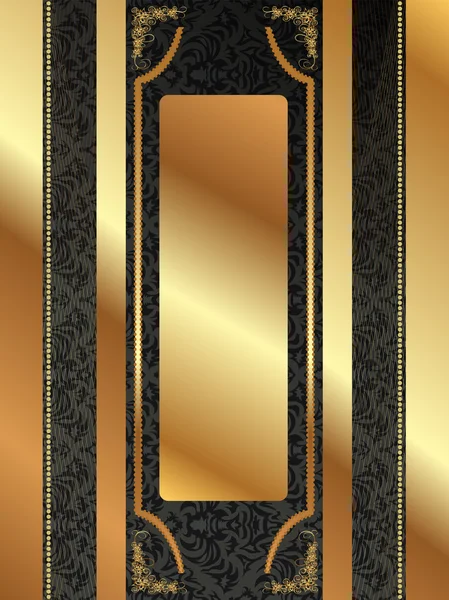 Goldrahmen mit Muster 9 — Stockvektor