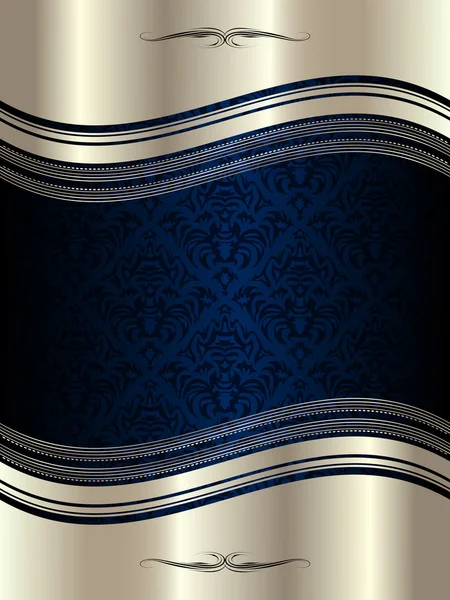 Cadre ondulé argenté — Image vectorielle