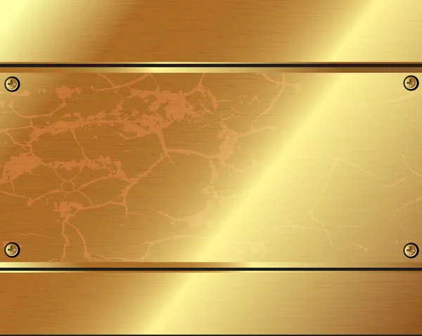 Astratto sfondo metallico di placche d'oro — Vettoriale Stock