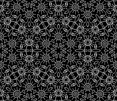 soyut siyah ve beyaz desenli