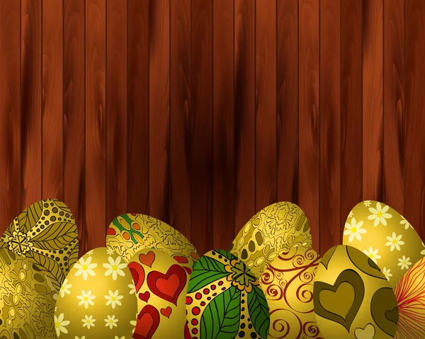 Ostern Holz Hintergrund — Stockvektor